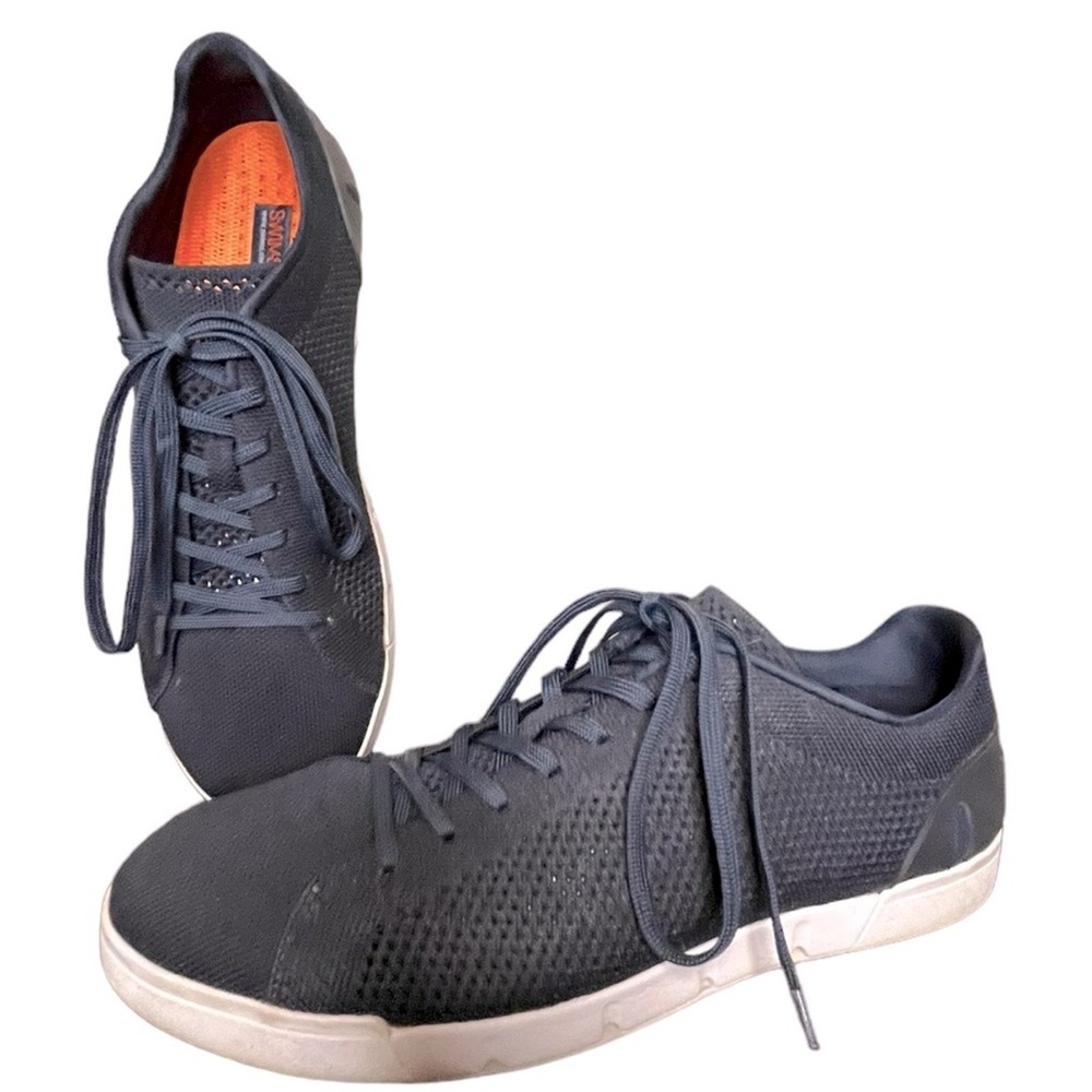 SWIMS Breeze Tennis Knit Upper Shoes Navy & White Men's Size 11.5